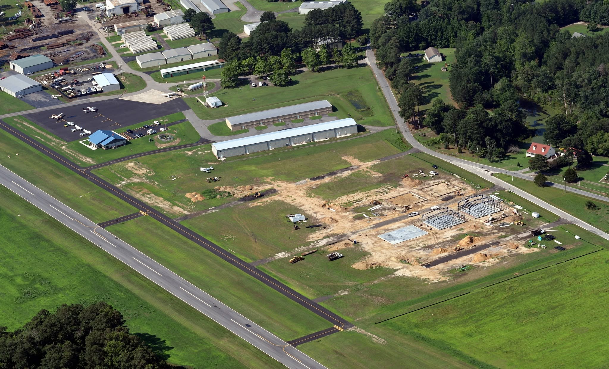 Aerial view of Hummel Field Airport